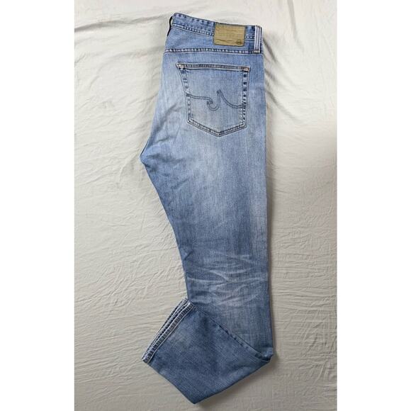 AG AG-ED Denim The Everett Slim Straight Stretch Denim Jeans. Light Wash, 36X33. - Picture 1 of 8
